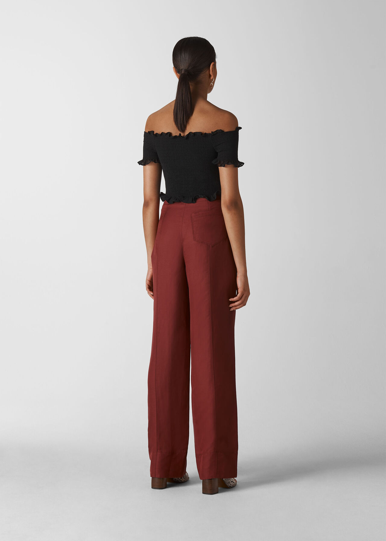 Sakari Corset Trouser Burgundy