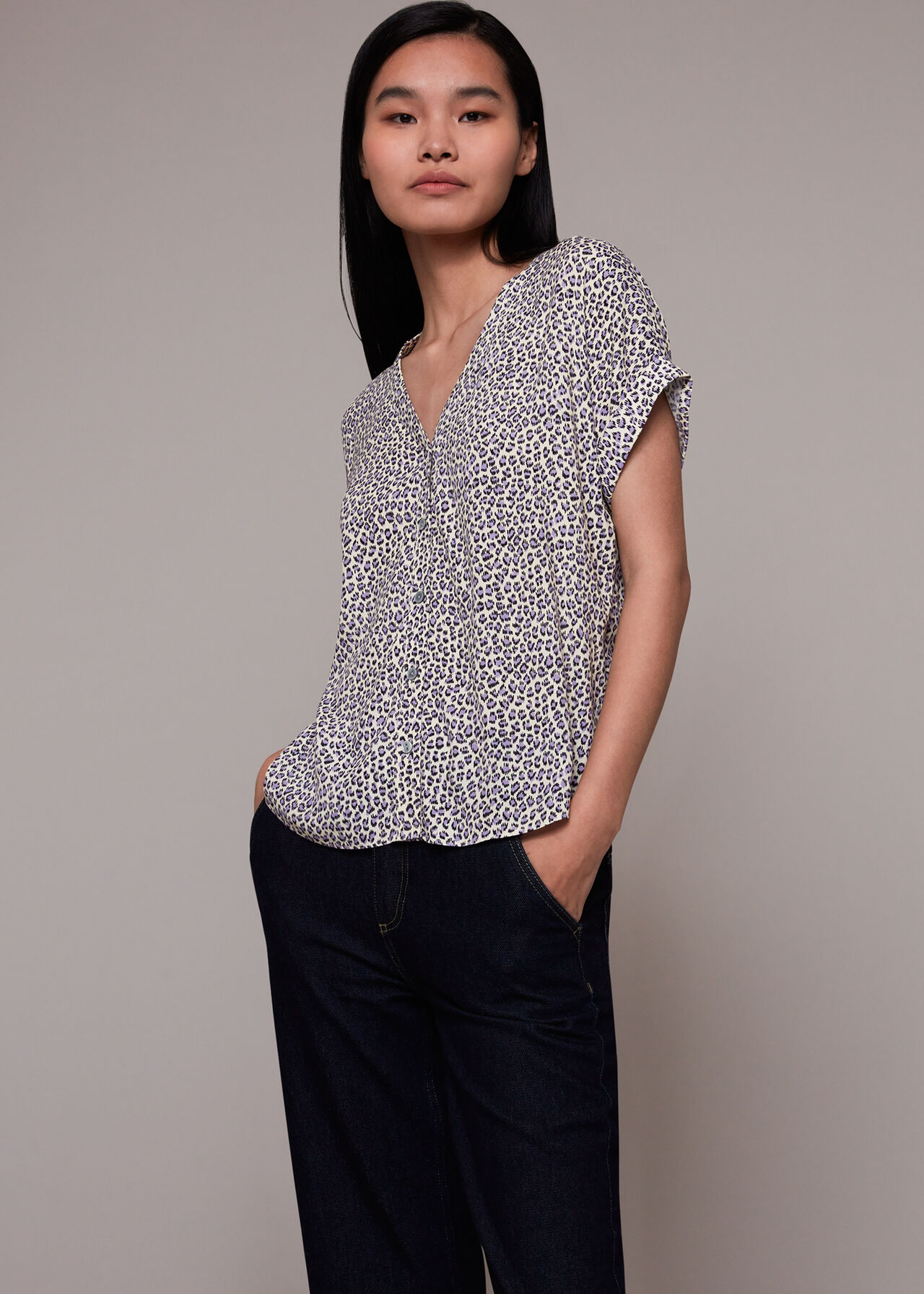 Dashed Leopard Top