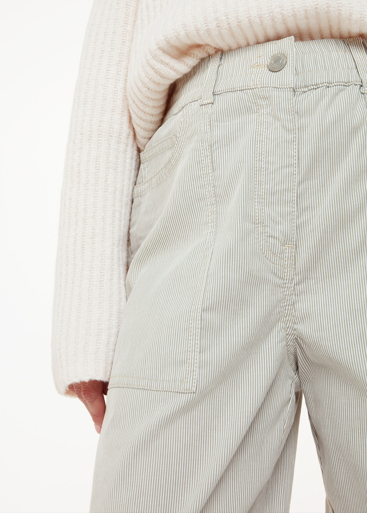 Petite Tessa Stripe Casual Trouser