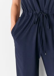 Sleeveless Drawstring Jumpsuit