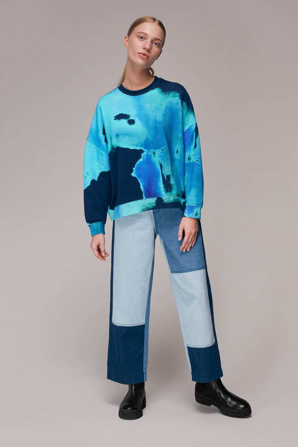 Tie Dye Cotton Sweatshirt