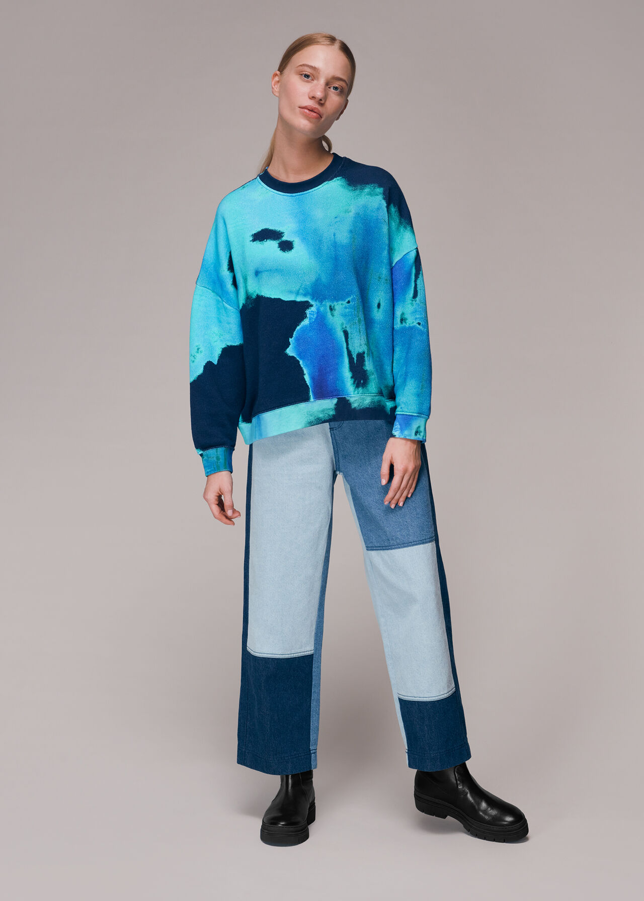 Tie Dye Cotton Sweatshirt