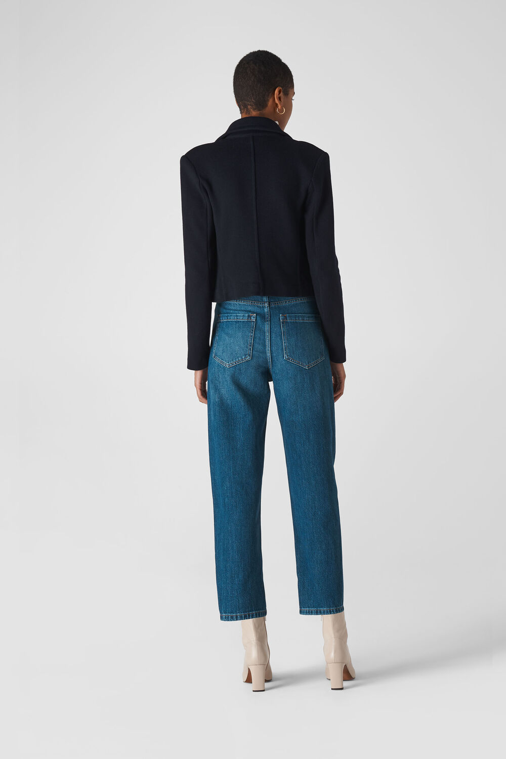 Zip Front Jersey jacket Navy