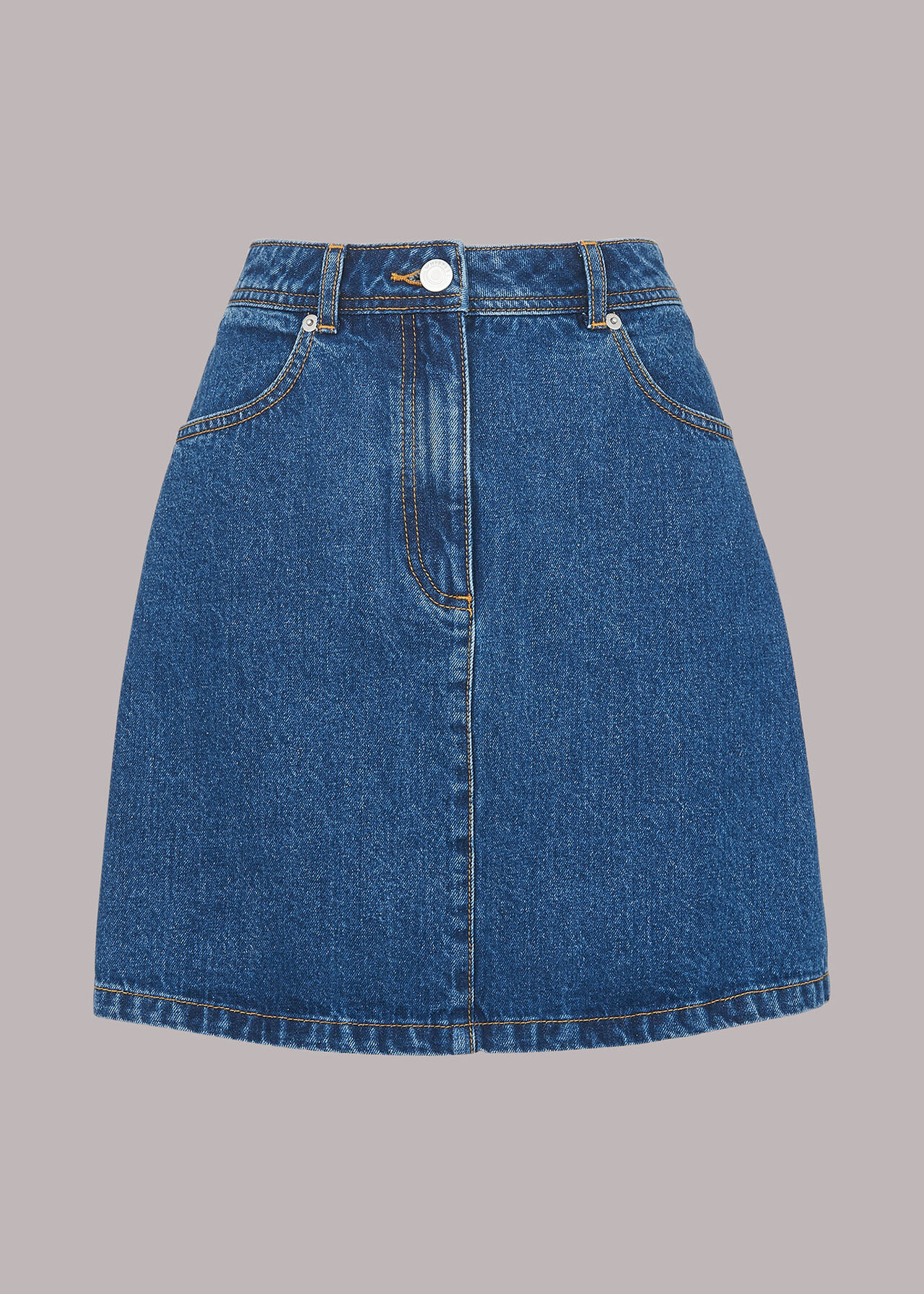 Denim Denim Pocket Mini Skirt | WHISTLES