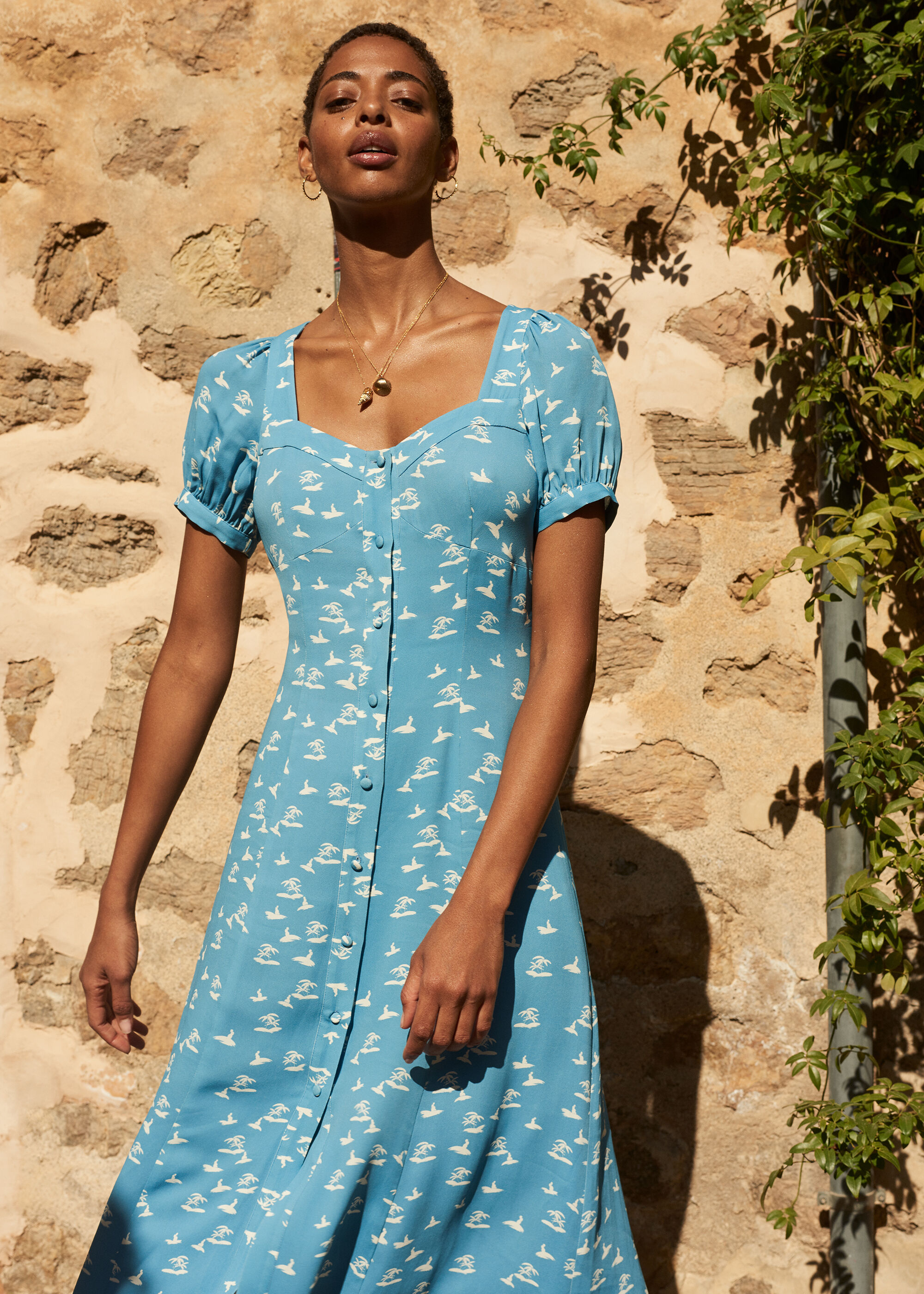 Whistles blue silk dress new arrivals