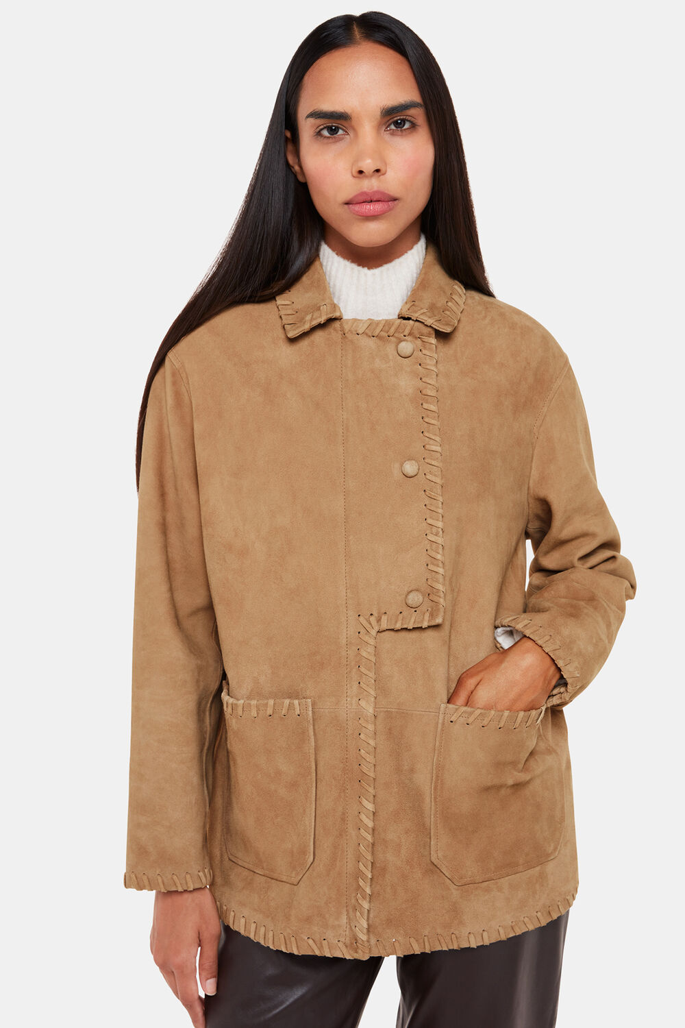 Camel Bohdi Western Suede Biker