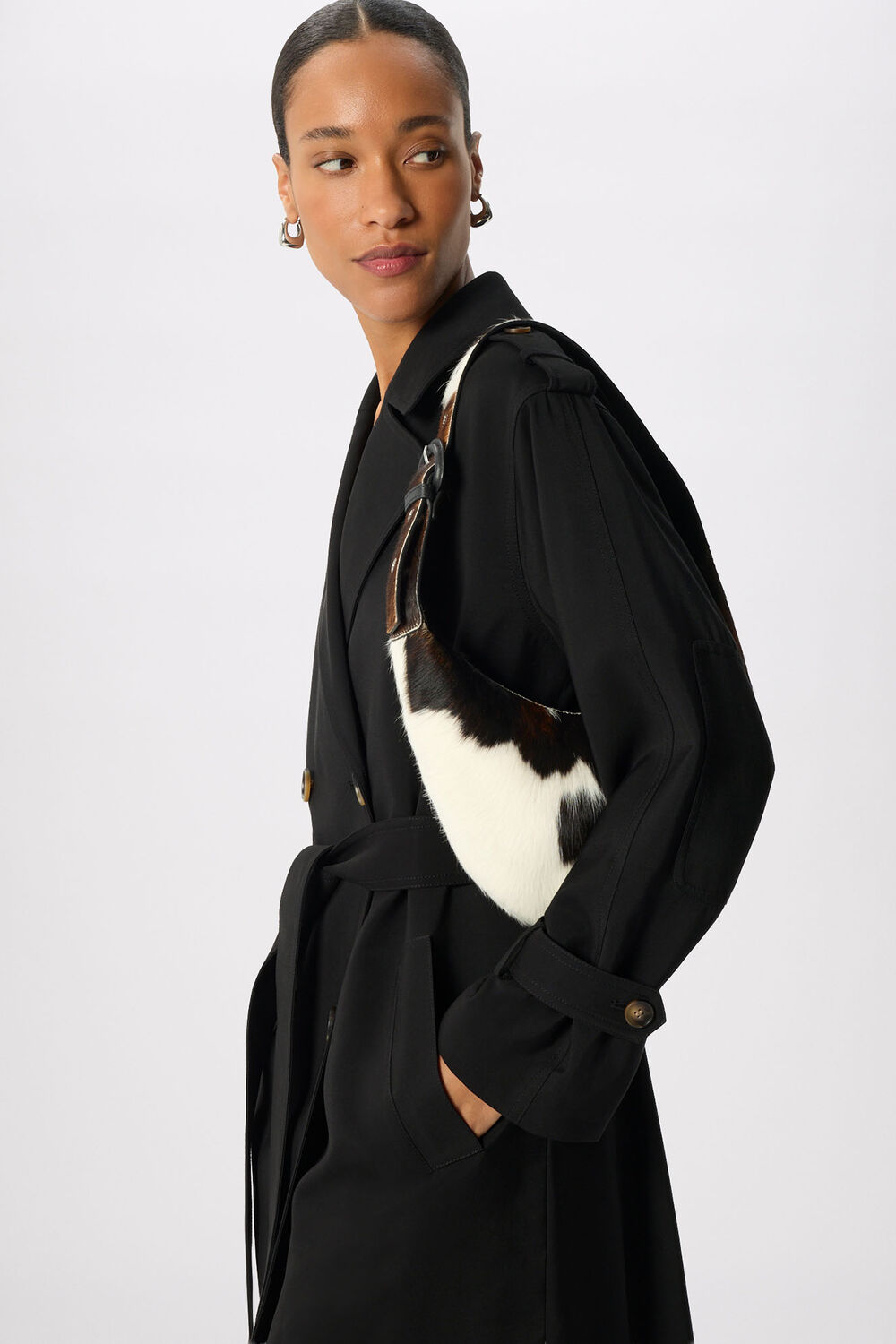 Black Riley Trench Coat