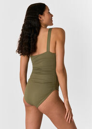Textured Side Ruched Swimsuit