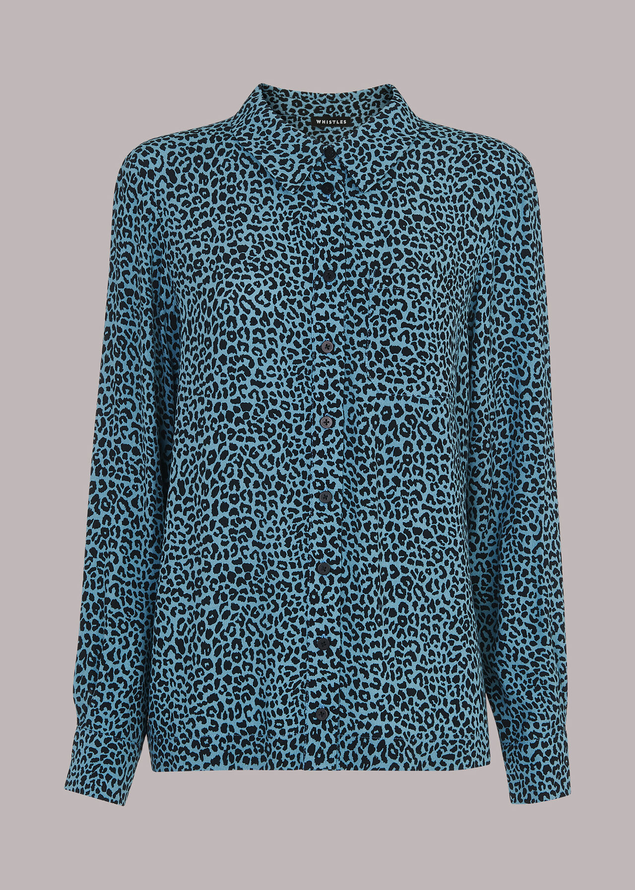 Contrast Leopard Print Shirt