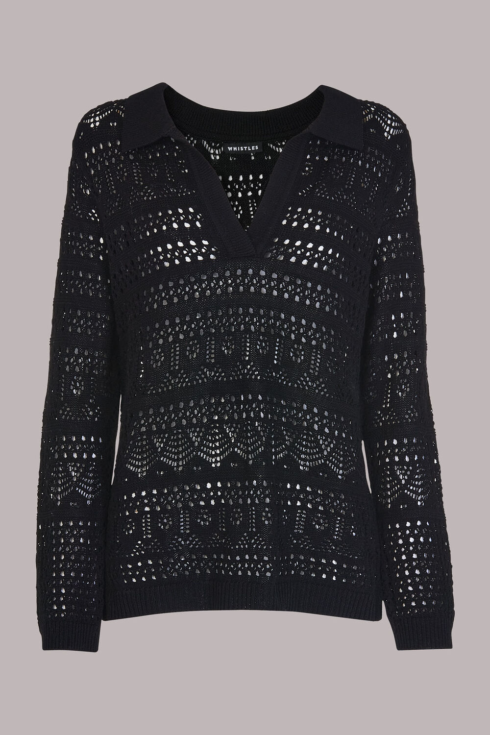 Crochet Collar Detail Top