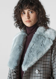 Fur Collar Coat Multicolour