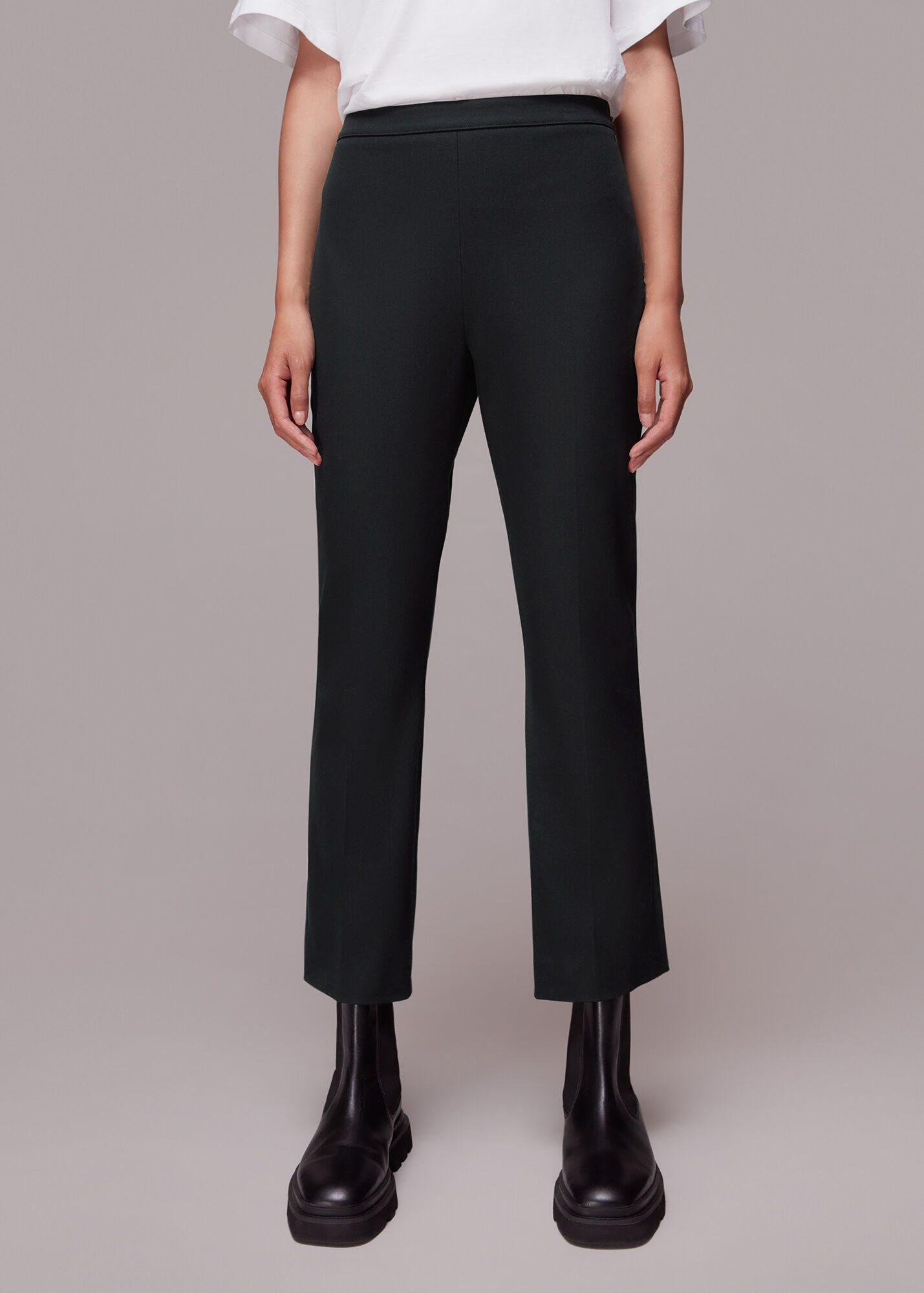 Black Gracy Kick Flare Trouser WHISTLES
