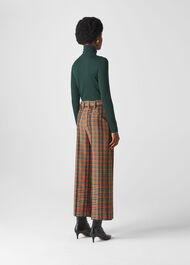 Check Wide Leg Trouser Multicolour