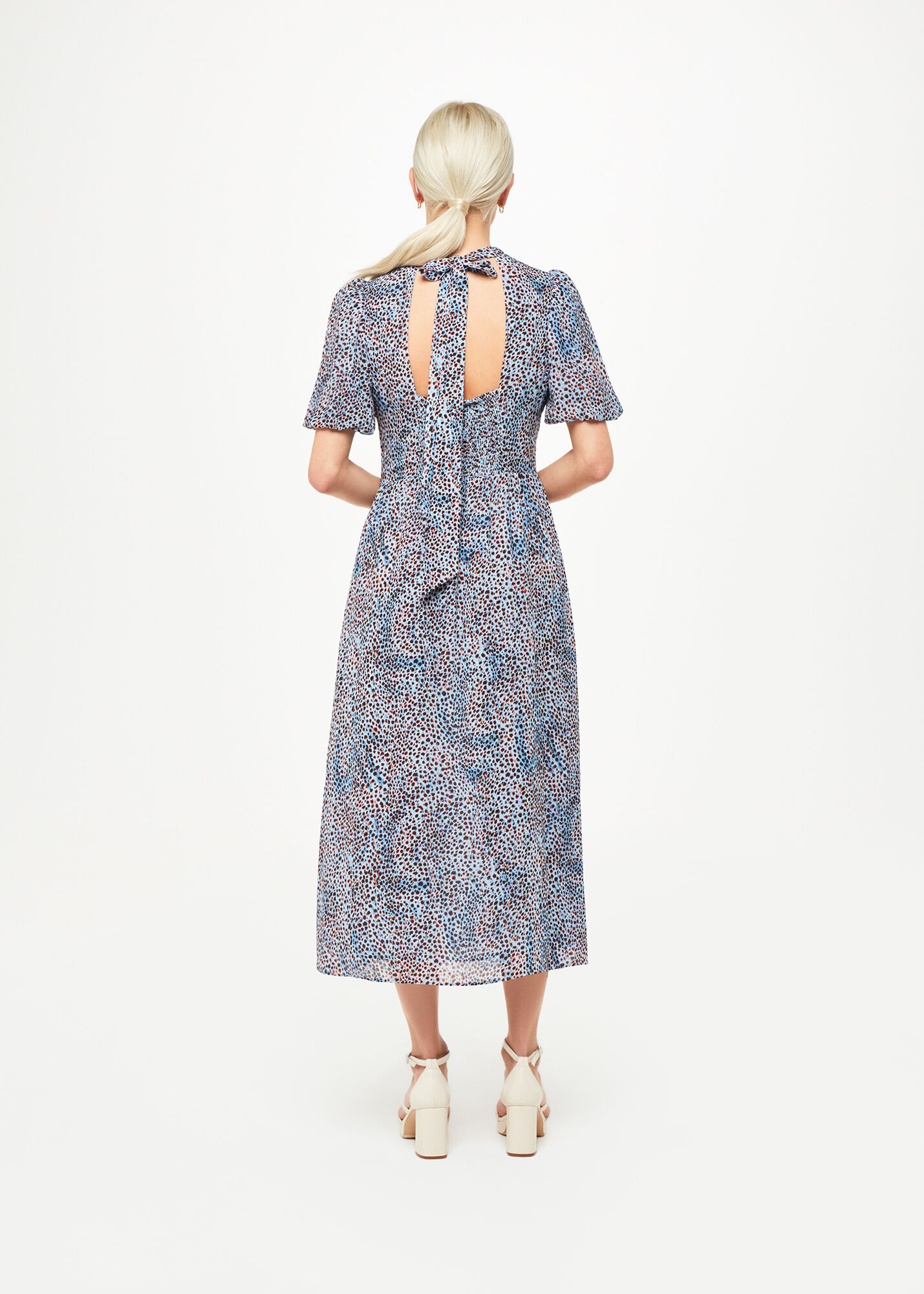 Blue/Multi Ink Spot Blair Dress WHISTLES Whistles UK