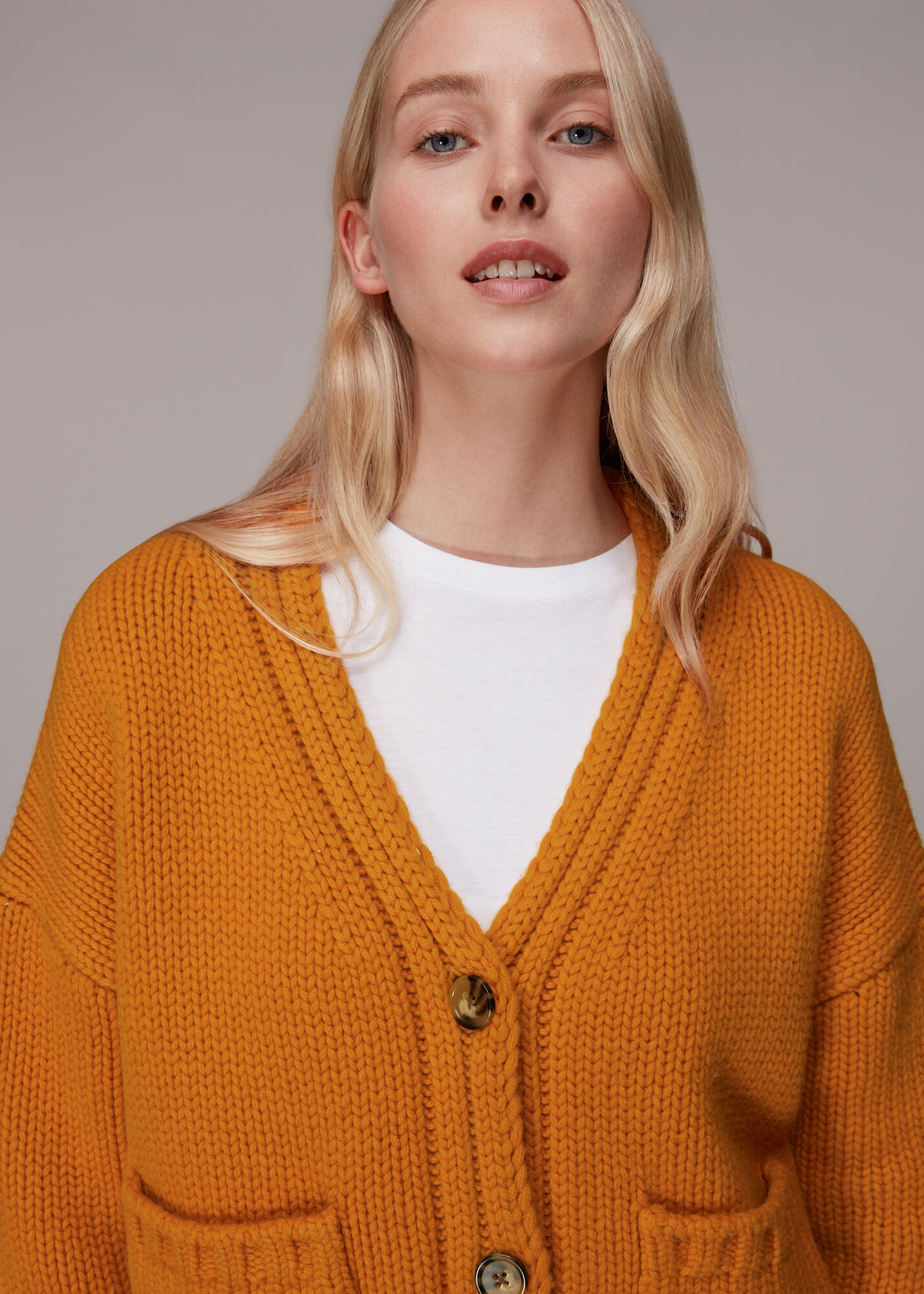 Orange wool clearance cardigan