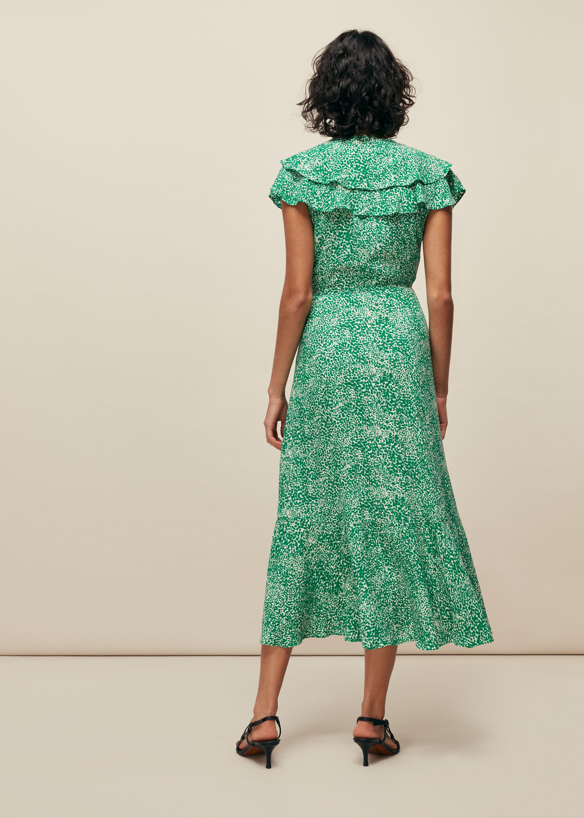 whistles ditsy green dress Big sale ...