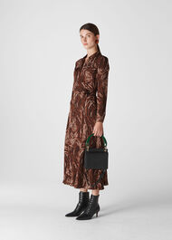 Elfrida Reed Shirt Dress Brown/Multi