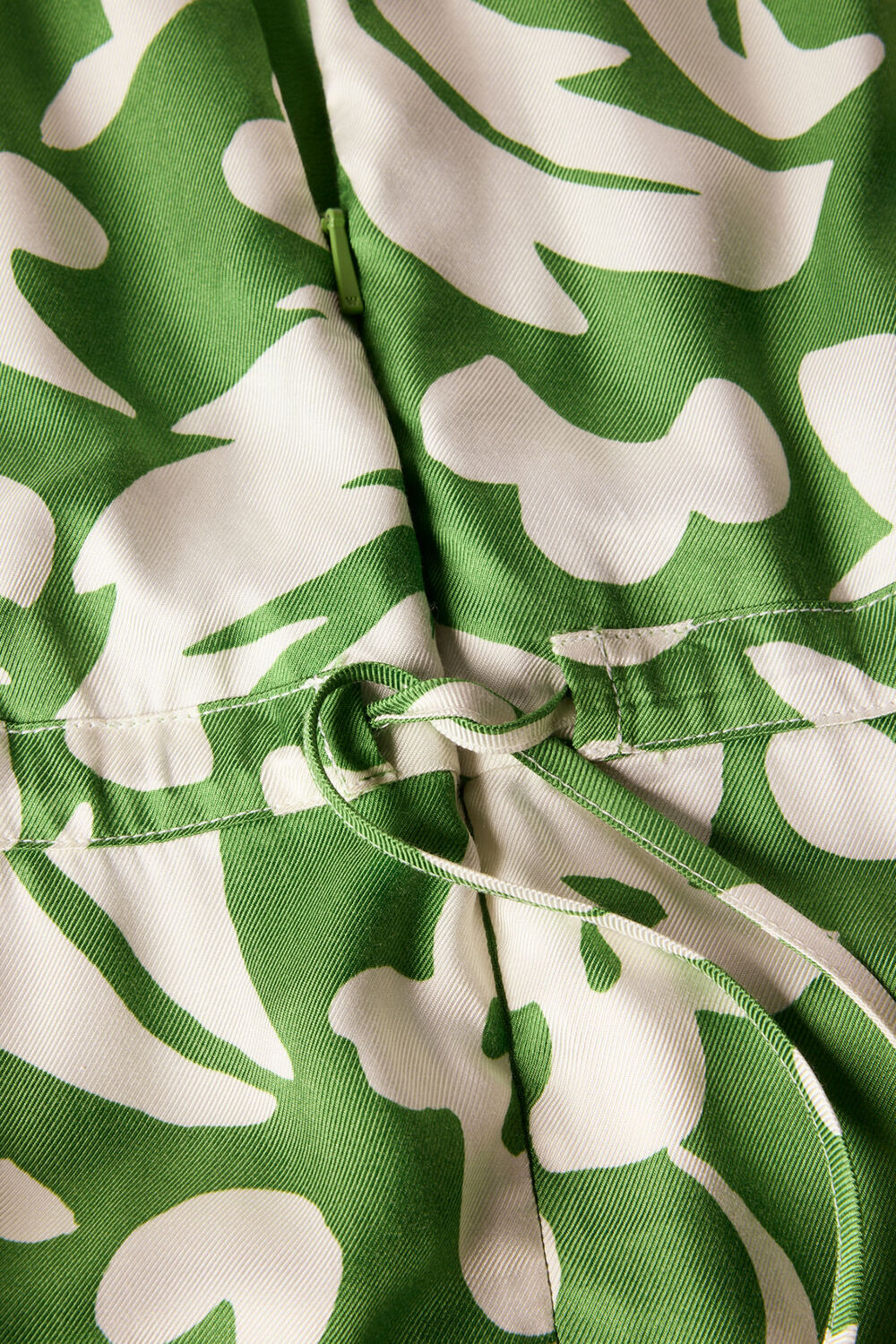 Green Floral Tie Waist Jumpsuit