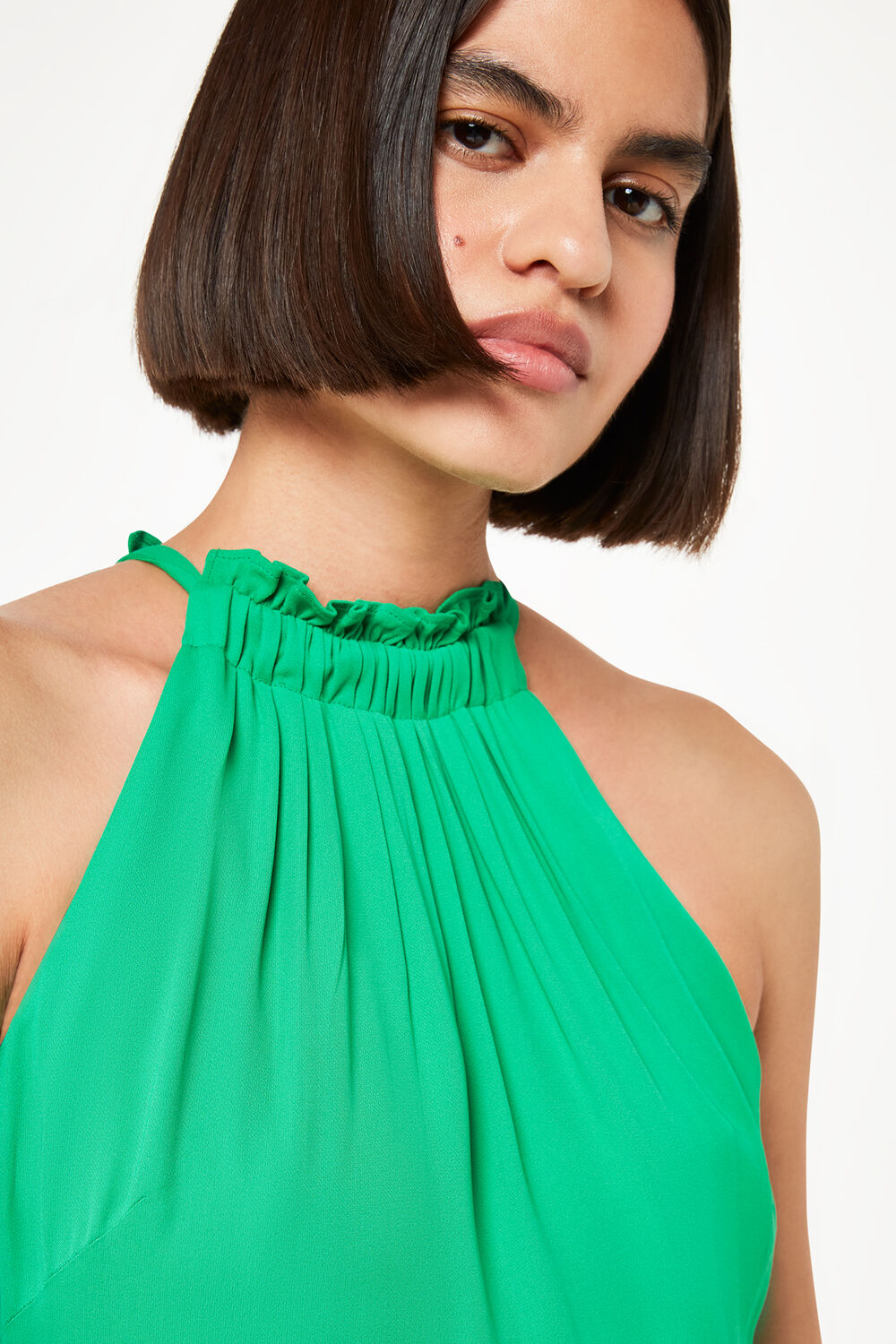 Green Eliza Halterneck Midi Dress