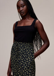 Abstract Gem Print Skirt