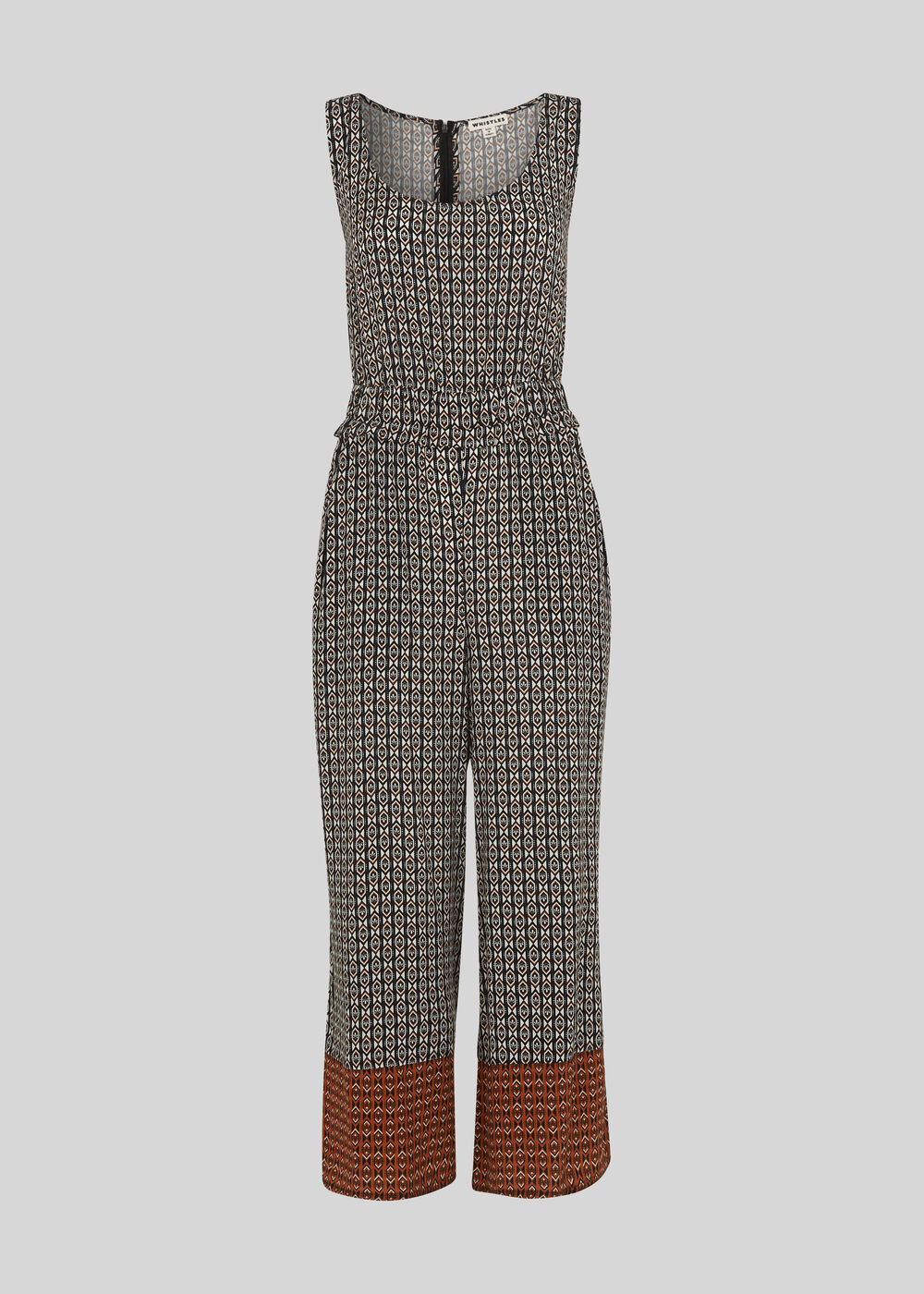 Geometric Border Jumpsuit