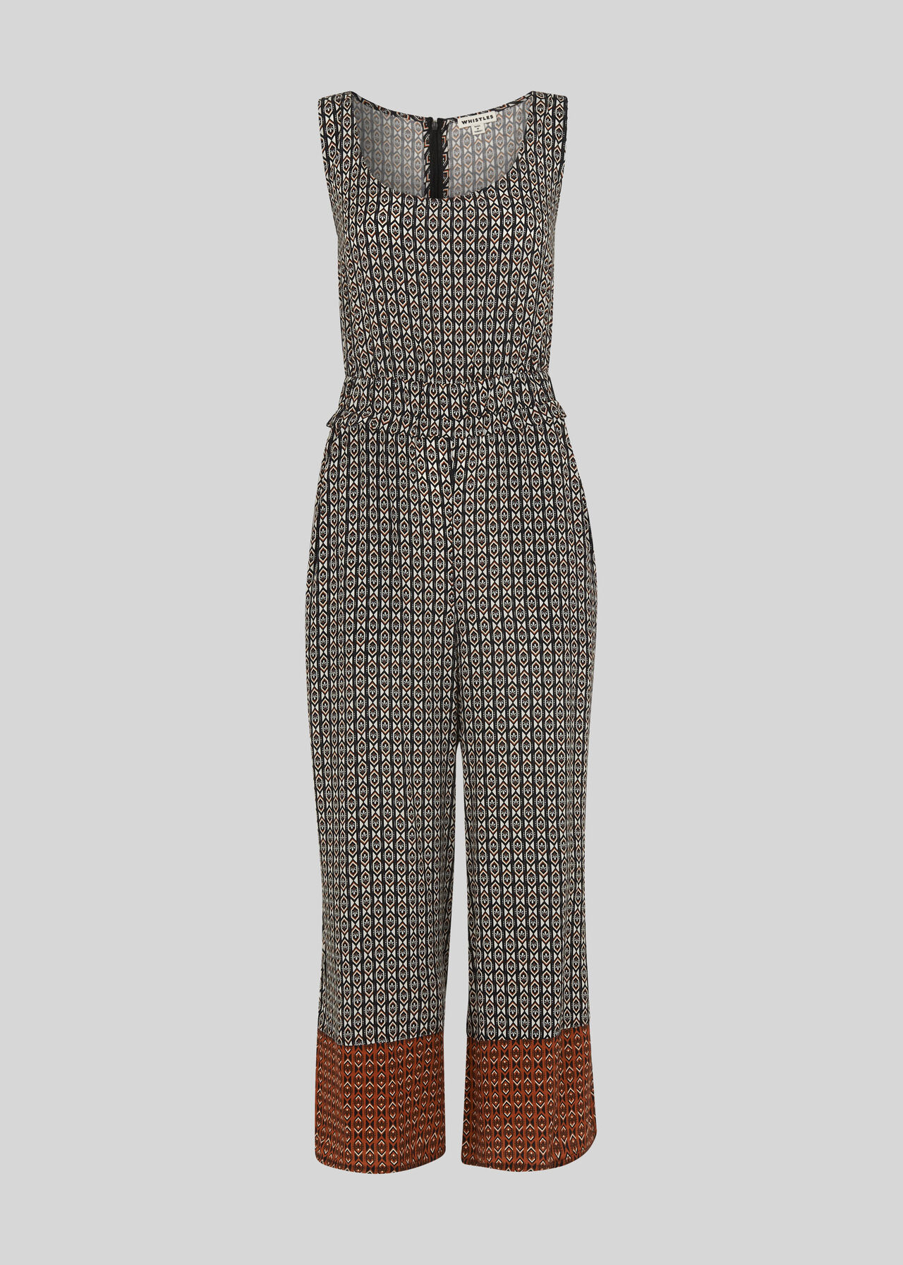 Geometric Border Jumpsuit