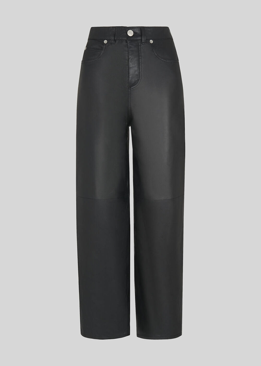 Leather Barrel Leg Jean