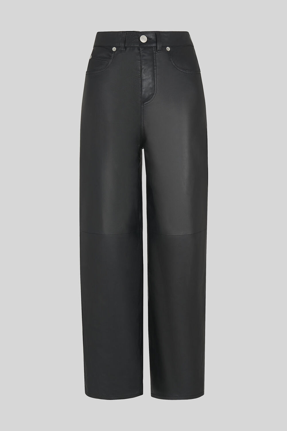 Leather Barrel Leg Jean
