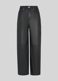 Leather Barrel Leg Jean