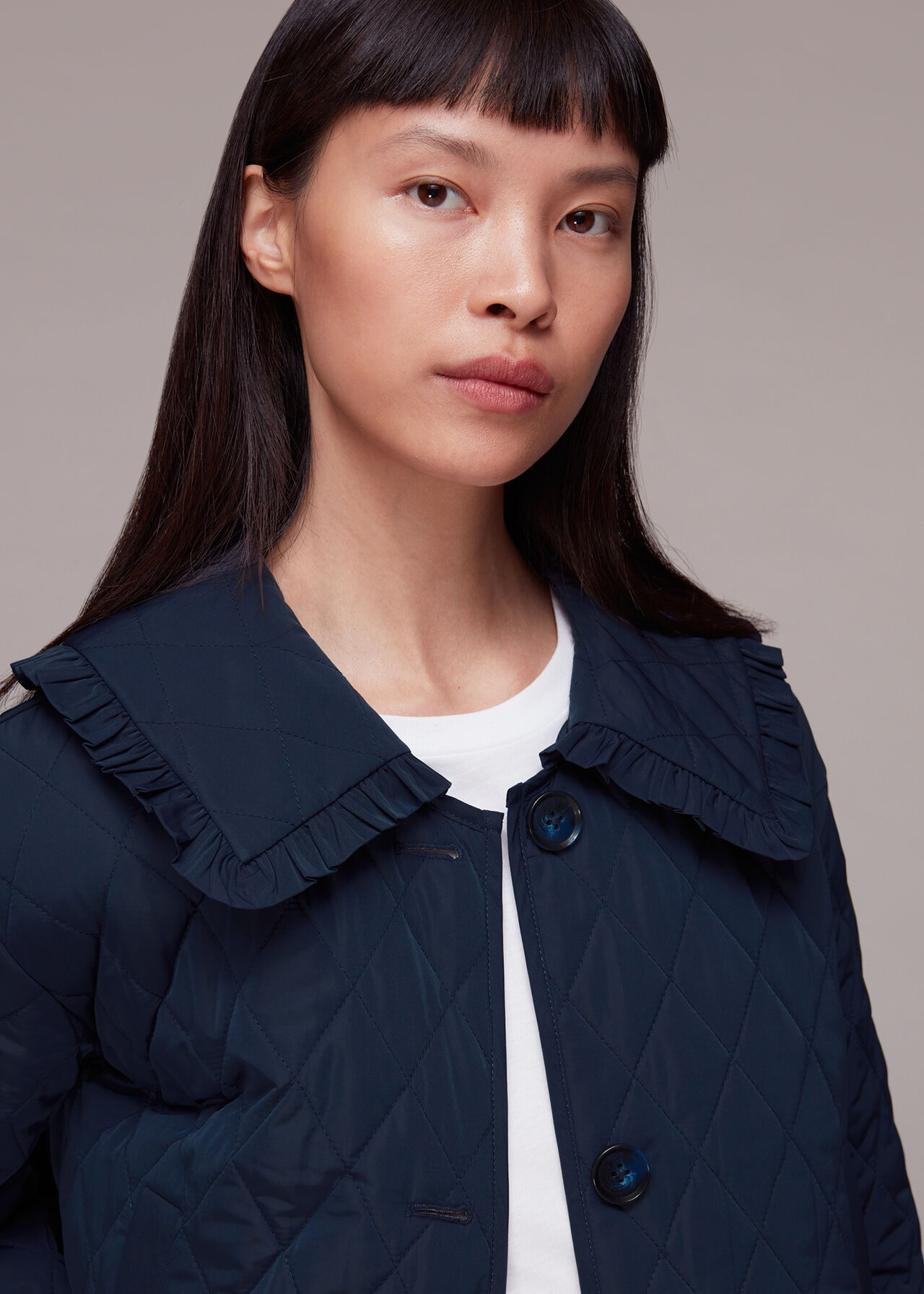 Collar Detail Quilted Jacket