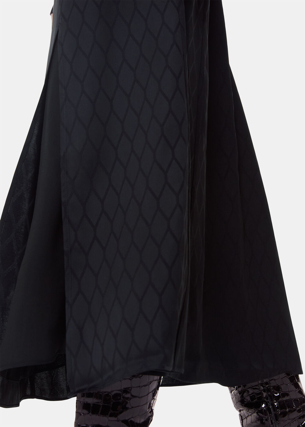 Diamond Jacquard Midi Skirt