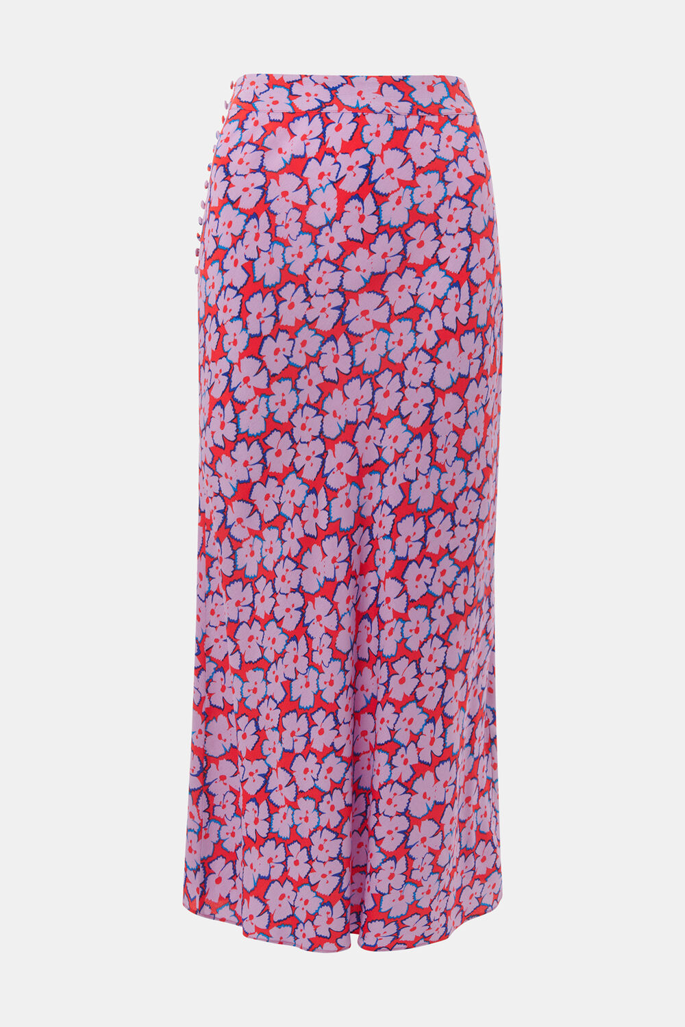 Multicolour Farfalle Print Bias Cut Skirt
