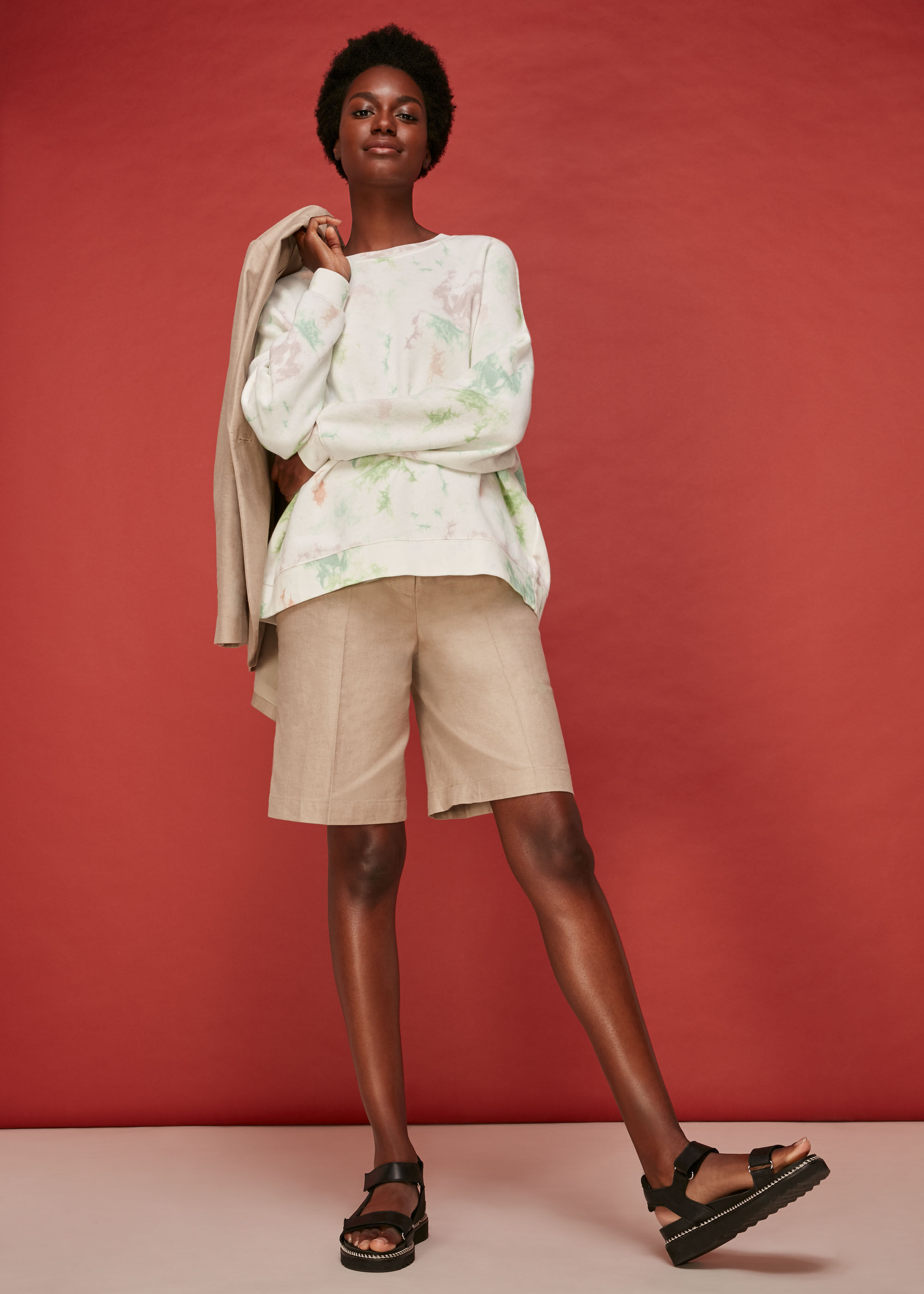 White Multi Tie Dye Print Sweatshirt WHISTLES