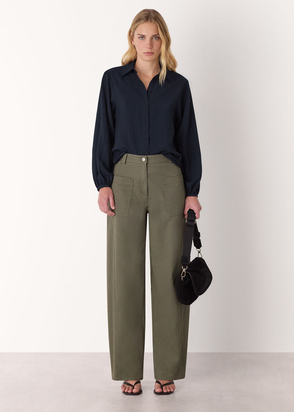 Textured Relaxed Viscose Shirt