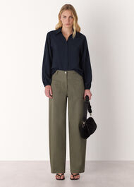 Textured Relaxed Viscose Shirt