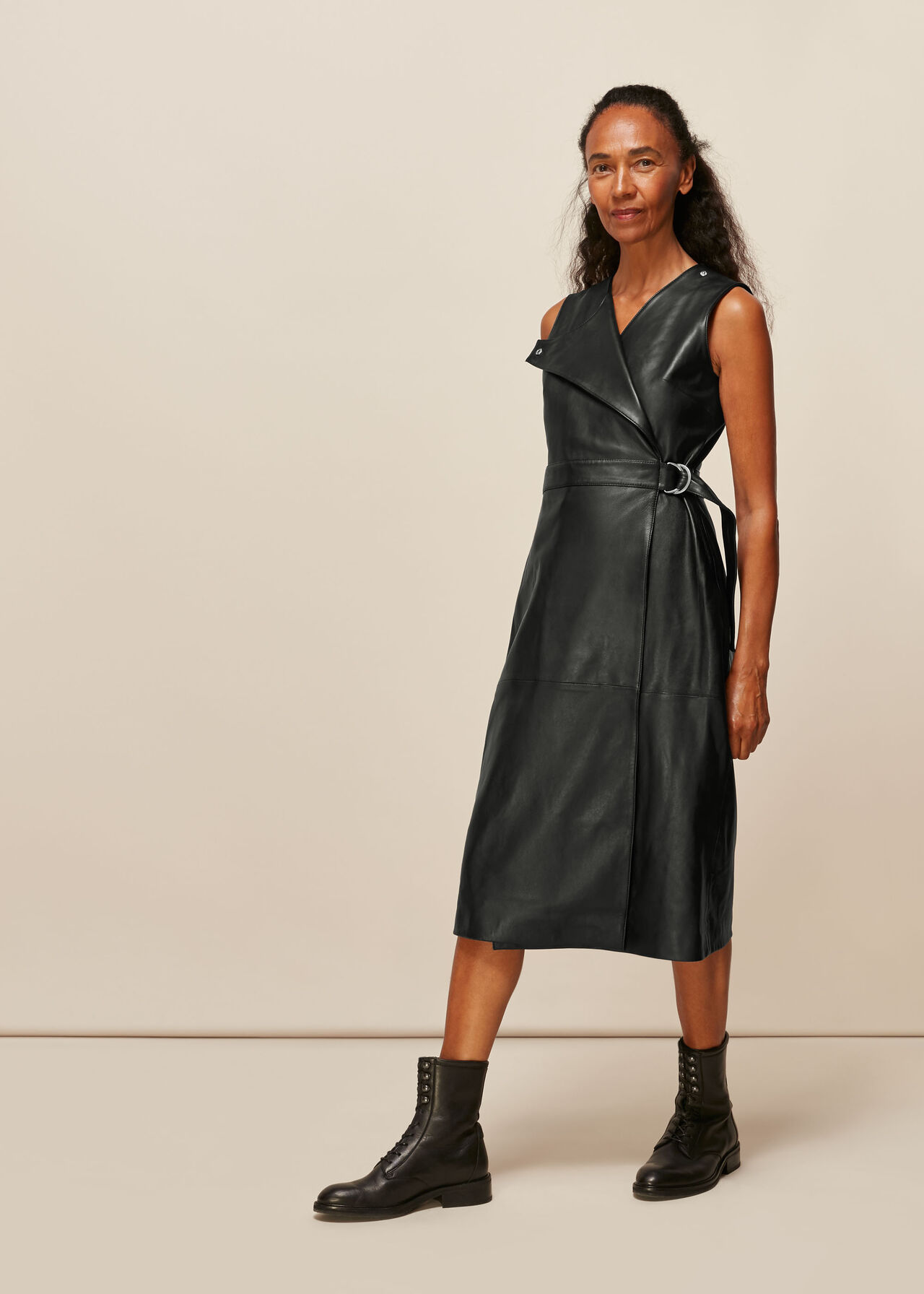 Leather Shift Dress