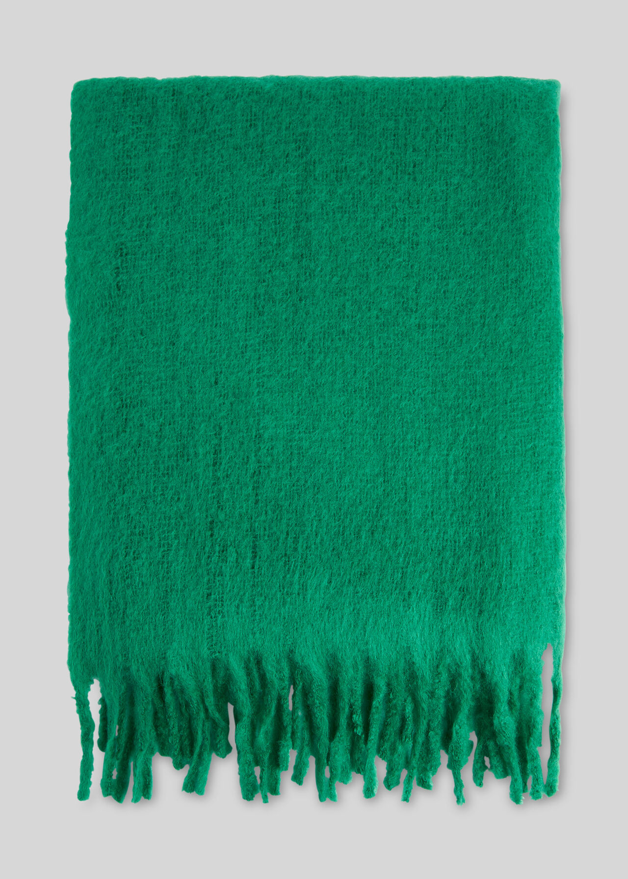 Open Weave Blanket Scarf Green