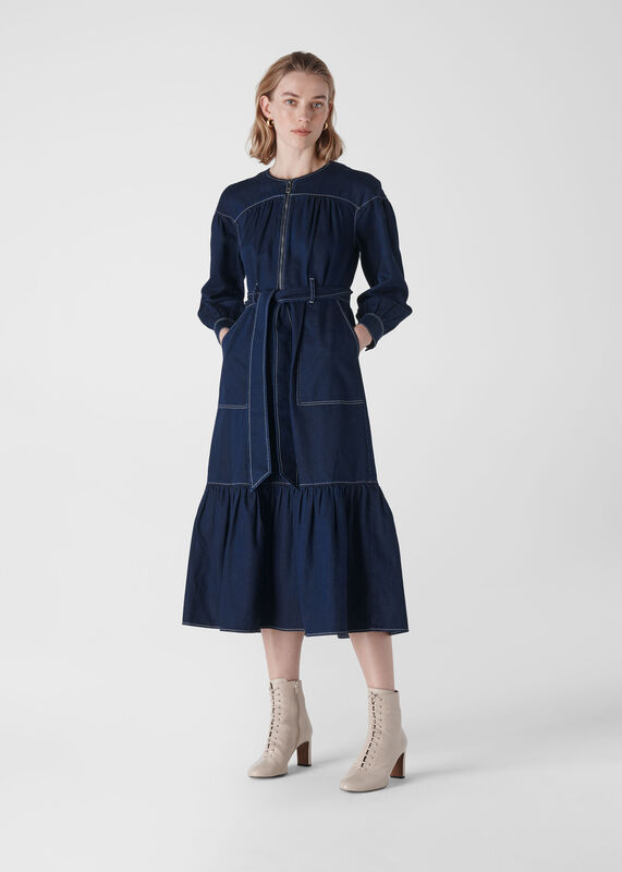 Hilde Tiered Denim Dress