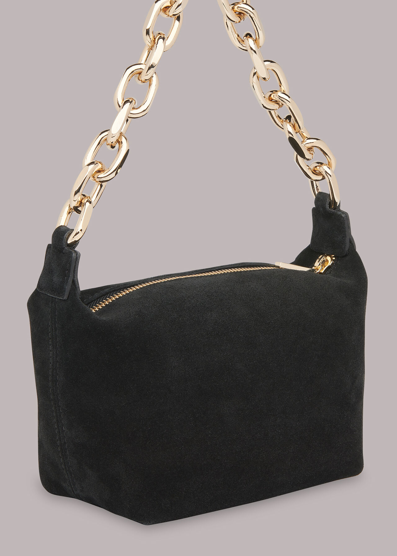 Naia Suede Chain Bag