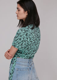 Midnight Meadow Wrap Top