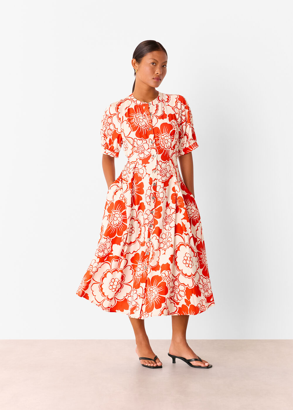 Petite Bloom Floral Midi Dress