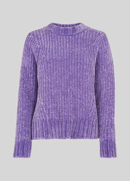 Cropped Chenille Sweater Lilac