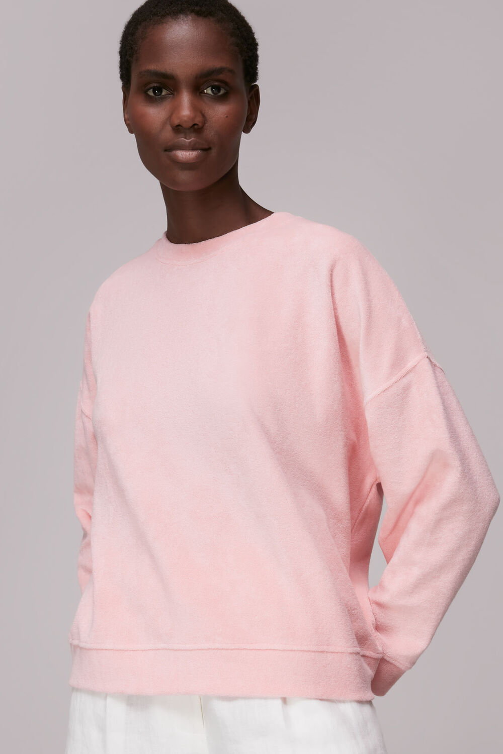 Towelling Boyfriend Sweatshirt