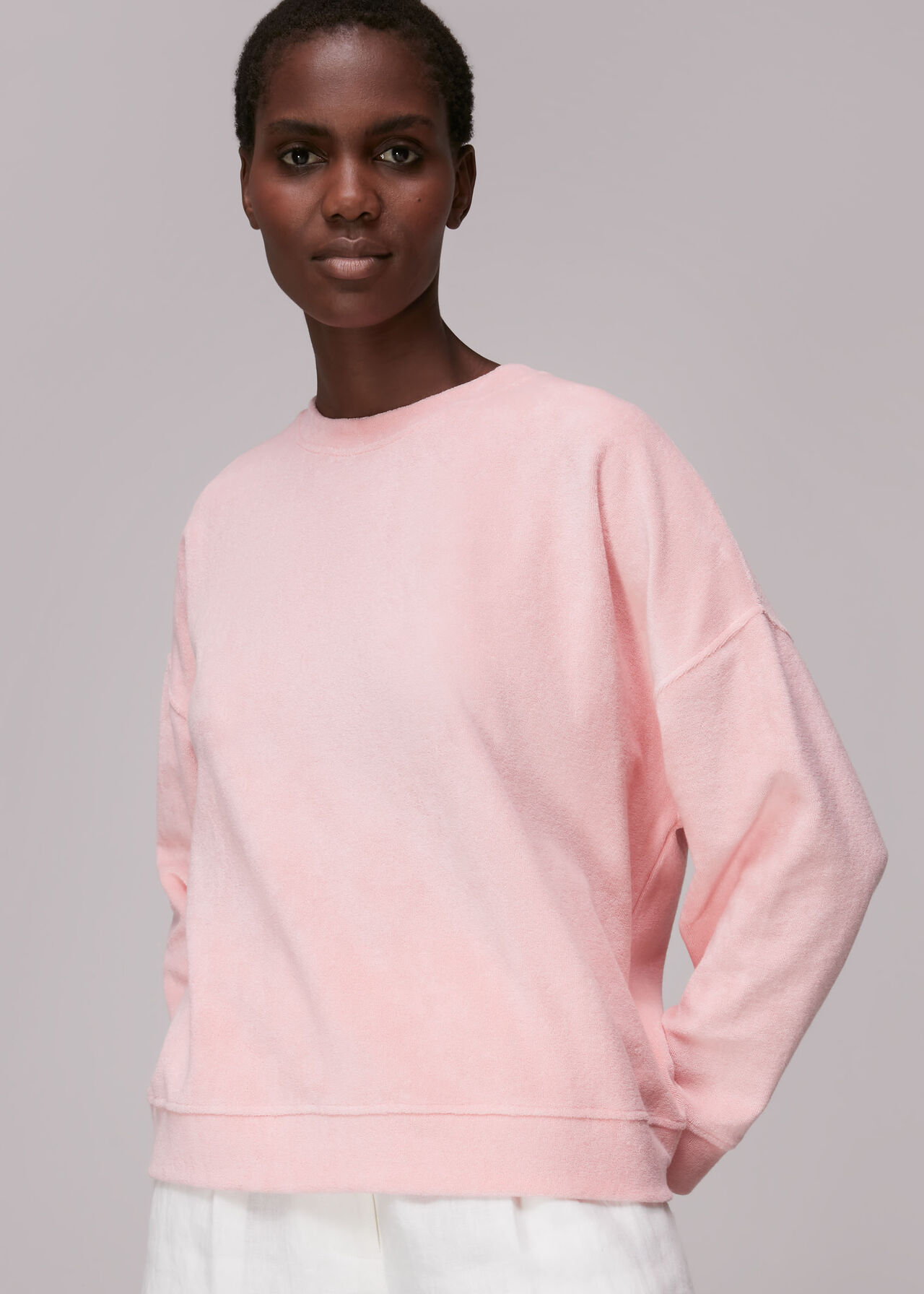 Towelling Boyfriend Sweatshirt