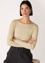 Sparkle Rib Jersey Top