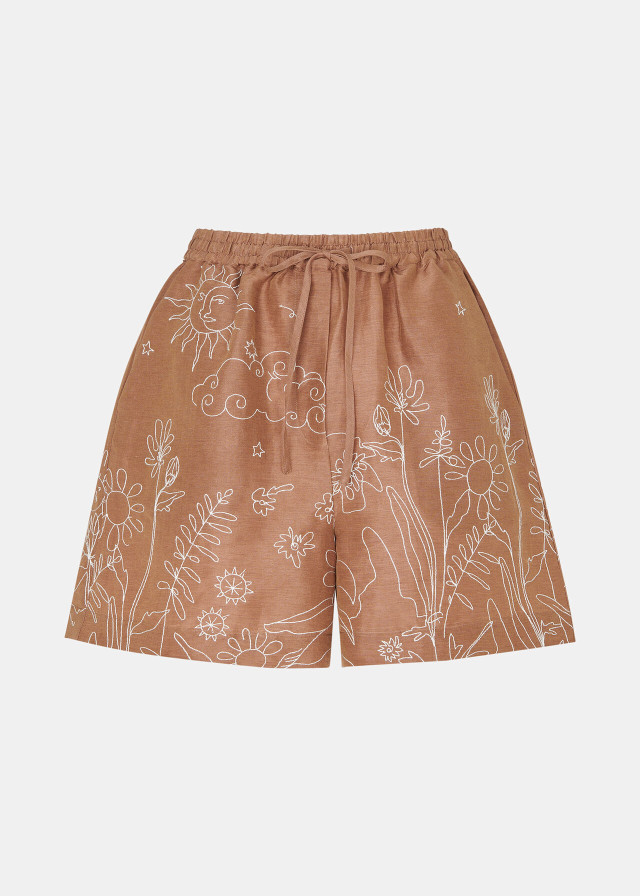 Embroidered Scribble Short