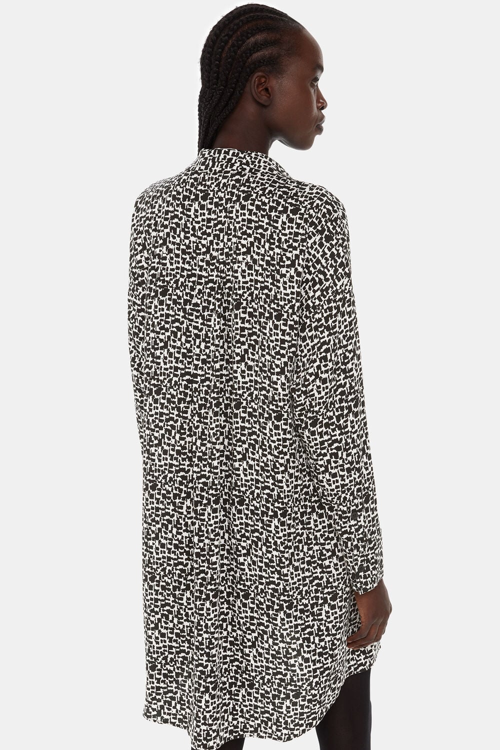 Black Helena Fuzzy Squares Dress