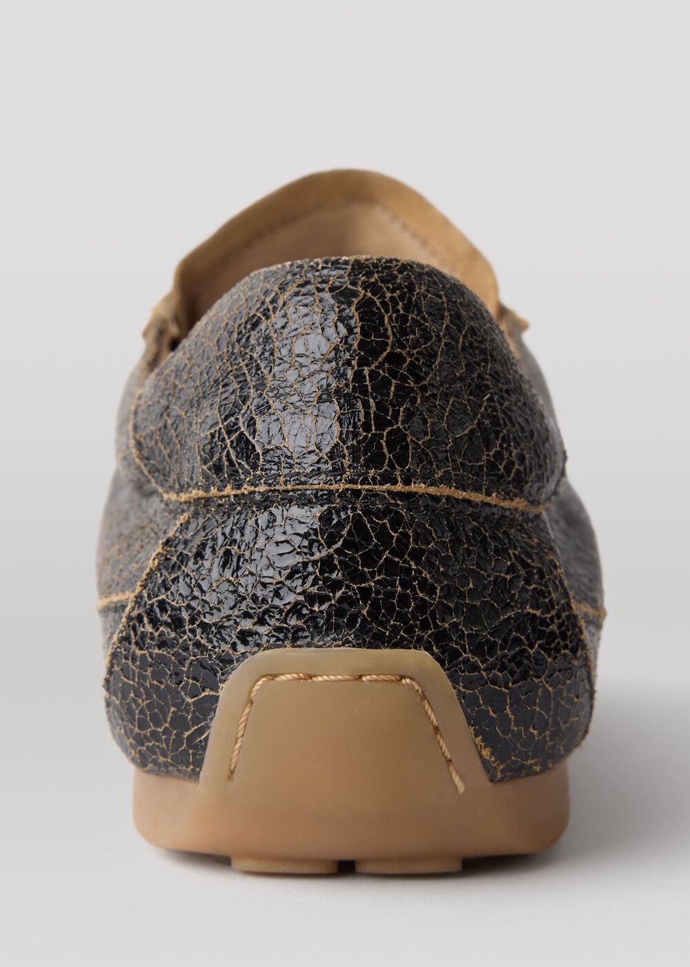 Black Crinkle Patent Leather Sneaker