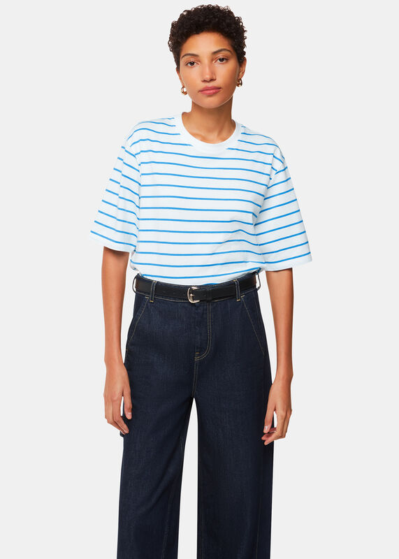 Blue Stripe Short Sleeve T-shirt