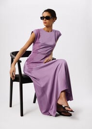 Lace Insert Asymmetric Dress